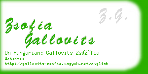 zsofia gallovits business card